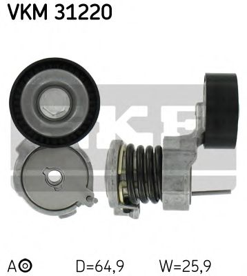 VKM31220 SKF Ролик ремня приводного VAG FABIA/ROOMSTER/POLO 01- 1.2