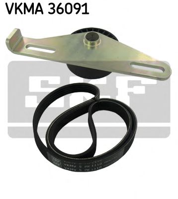 VKMA36091 SKF Ролик и ремень генератора (к-т) LOGAN