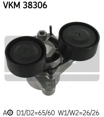 VKM38306 SKF натяжитель ремня приводного bmw f20e90f30f10f01f25 1.6d-3.0d