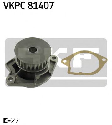 VKPC81407 SKF Насос водяной VAG FABIA/OCTAVIA/GOLF 5/GOLF 6/POLO 99- 1.4
