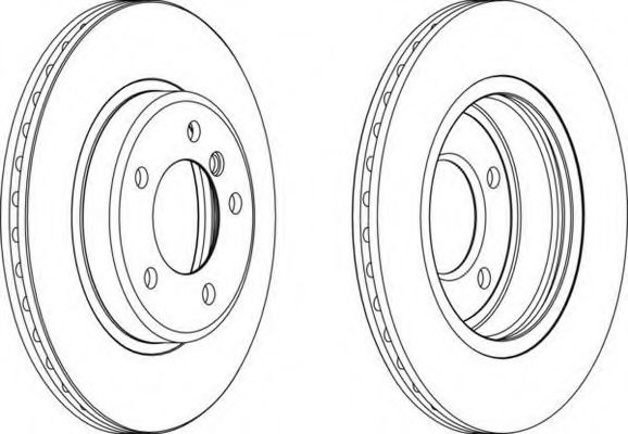 DDF1066 FERODO Диск тормозной BMW 3(E46) 98- 1.8-2.8 вент. перед. D=300