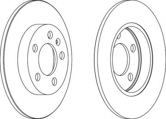 DDF1155 FERODO диск тормозной vw bora 98-05, golf iv 98-06, audi