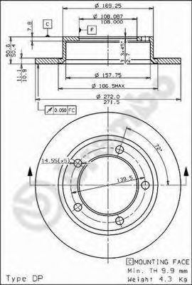 08393910 BREMBO Диск торм.пер.ВАЗ 2121