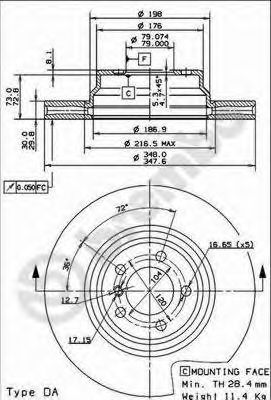 09935511 BREMBO Диск тормозной передний