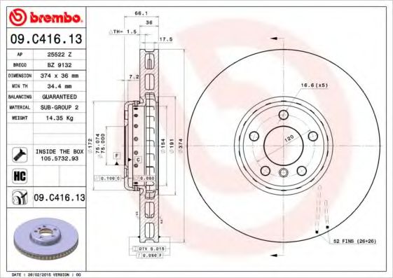 09C41613 BREMBO NULL