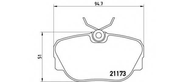 P06010 BREMBO Комплект тормозных колодок, дисковый тормоз