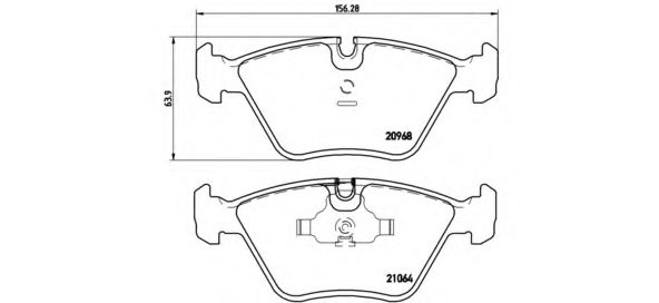 P06012 BREMBO Колодки торм.пер.