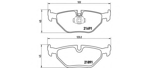P06023 BREMBO Колодки торм.зад.