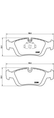 P06024 BREMBO Колодки тормозные BMW 3(E36)/3(E46) -00 перед.