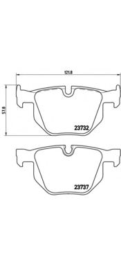 P06033 BREMBO К-т торм. колодок re e60