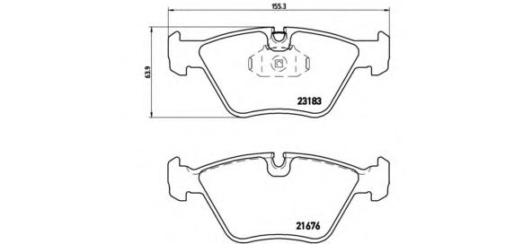 P06043 BREMBO Колодки тормозные BMW 3(E46)/X3(E83) 99- 1.8-3.0 перед.