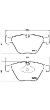 P06055 BREMBO Колодки тормозные BMW 3(E90)/X1(E84) 05- 1.8-2.5 перед.