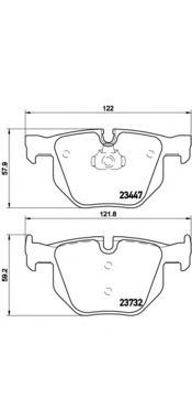 P06056 BREMBO Колодки тормозные BMW X5(E70)/X6(E71) 07- 3.0-3.5/3.0-4.0 DIESEL задн.