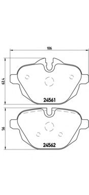 P06064 BREMBO Колодки тормозные задние BMW Brembo P06064