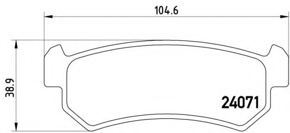 P10001 BREMBO Тормозные колодки зад