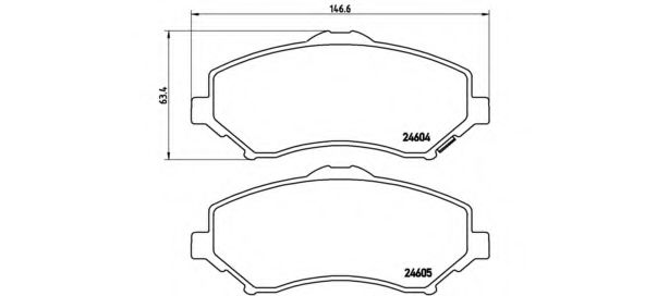 P11022 BREMBO колодки