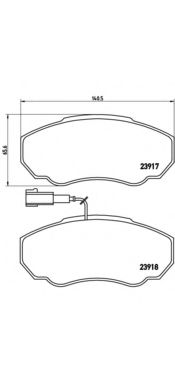 P23091 BREMBO Колодки тормозные PSA/FIAT JUMPER/BOXER/DUCATO 02- перед. с датч.