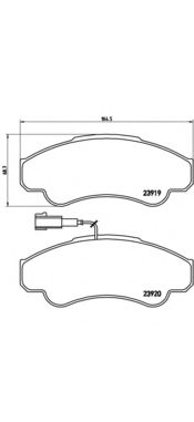 P23092 BREMBO Колодки дисковые передние