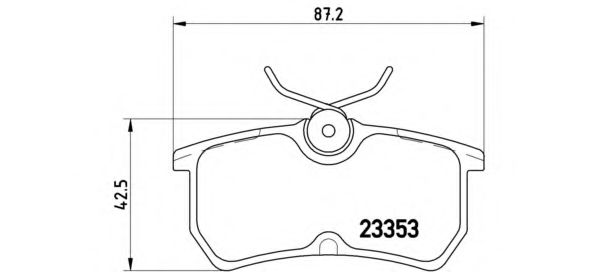 P24047 BREMBO колодки тормозные задние