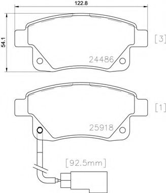 P24066 BREMBO Колодки тормозные