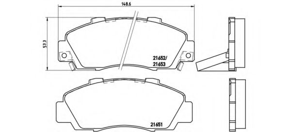 P28026 BREMBO колодки тормозные передние