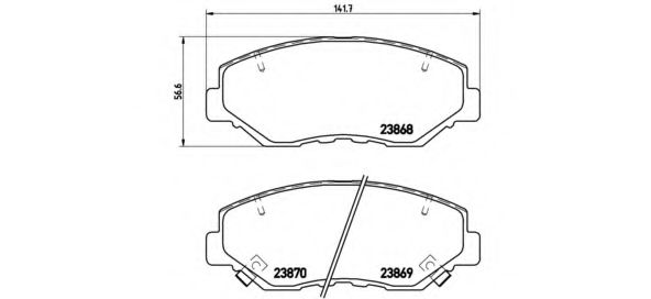 P28035 BREMBO Колодки тормозные дисковые передние комплект