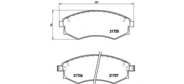 P30022 BREMBO КОЛОДКИ ТОРМОЗНЫЕ ДИСКОВЫЕ