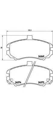 P30029 BREMBO колодки тормозные передние