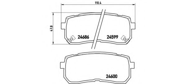 P30035 BREMBO Колодки торм зад CARNIVAL III 2,7-2,9 6