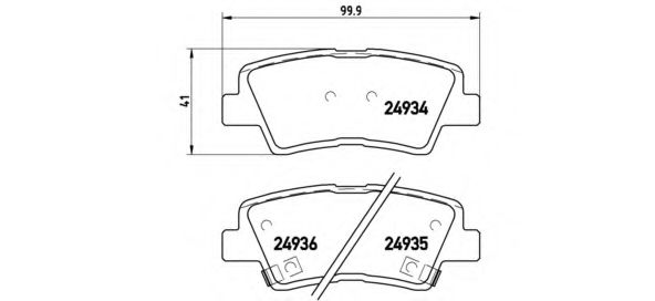 P30047 BREMBO Колодки тормозные задние
