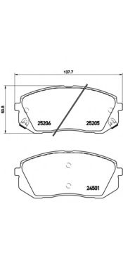 P30056 BREMBO Колодки тормозные