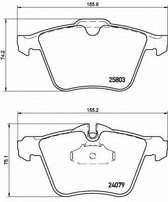 P36028 BREMBO Колодки торм.пер. (диск 355мм)