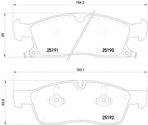P37017 BREMBO Колодки тормозные передние GRAND CHEROKEE IV (WK, WK2) 10- GL-CLASS M-CLASS P37017 Brembo
