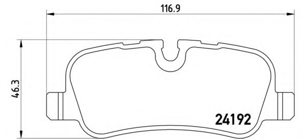 P44019 BREMBO Колодки тормозные LAND ROVER DISCOVERY/RANGE ROVER SPORT 04- задн.