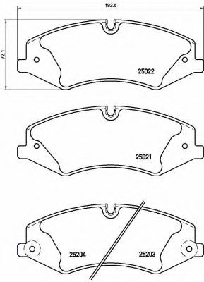 P44022 BREMBO Колодки тормозные p44022