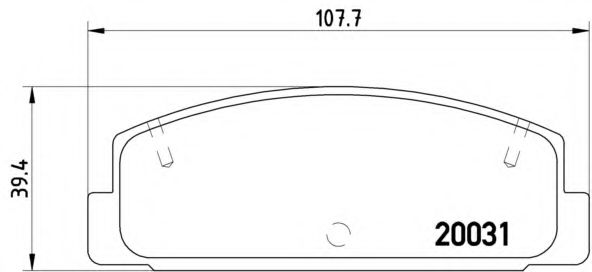 P49037 BREMBO Комплект тормозных колодок, дисковый тормоз