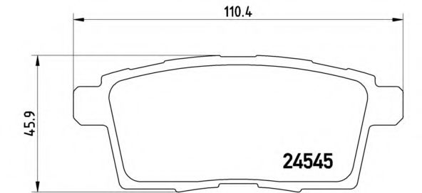 P49041 BREMBO Комплект тормозных колодок задних