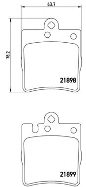 P50033 BREMBO Колодки тормозные задние