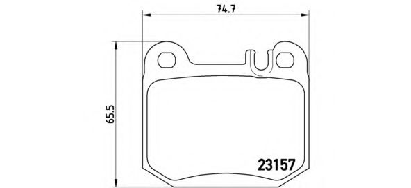 P50043 BREMBO P543 Тормозные колодки (GDB1457)