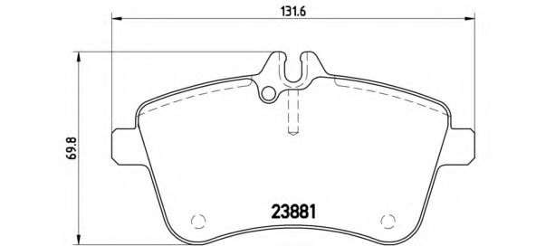 P50057 BREMBO Комплект тормозных колодок пер MB A- CLASS