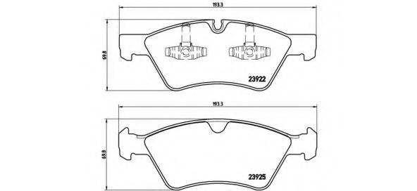P50063 BREMBO Колодки тормозные MB W164/W251 05- перед.