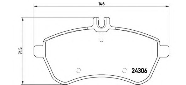 P50067 BREMBO Колодки тормозные MB W204/W212 07- перед.