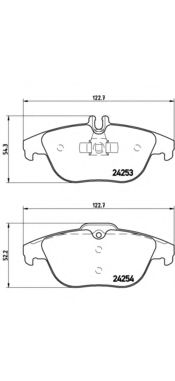 P50068 BREMBO Колодки тормозные задние