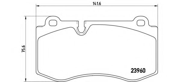 P50074 BREMBO Колодки тормозные передние