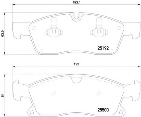 P50108 BREMBO Колодки тормозные передние