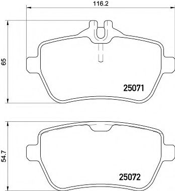 P50117 BREMBO Колодки дисковые задние mb w222c217 13