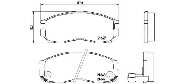 P54014 BREMBO P5414 Тормозные колодки (GDB1128, GDB3133)
