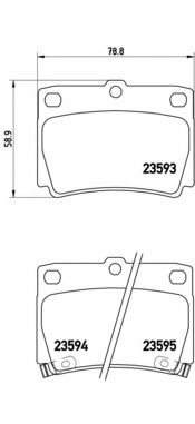 P54026 BREMBO Колодки тормозные MITSUBISHI PAJERO 98-04 2,5TD задн.