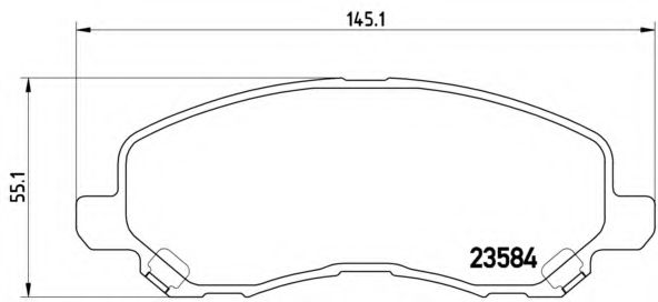 P54030 BREMBO Колодки тормозные дисковые передние, комплект