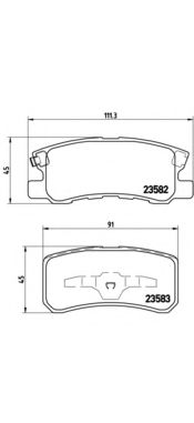P54031 BREMBO Колодки торм.зад.